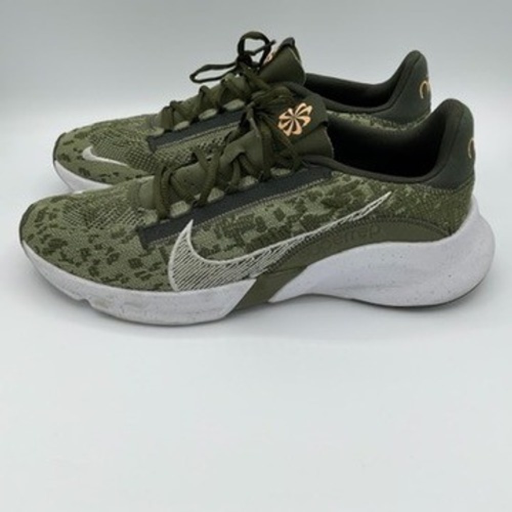 Nike Men SuperRep Go 3 Next Nature Flyknit Size 13 Olive Green Training Running